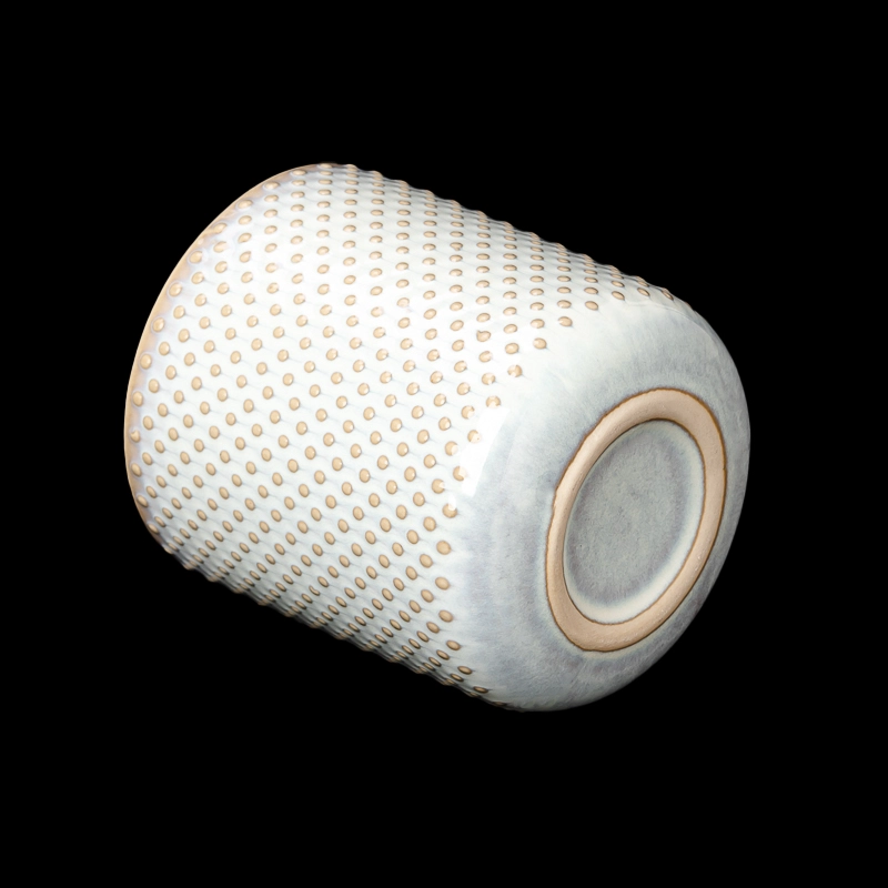 Wholesale Spotty Ceramic Candle Jar Home Decor