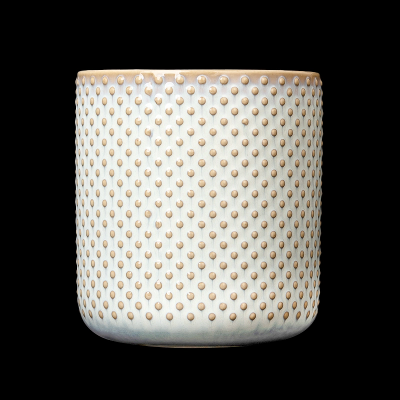 Wholesale Spotty Ceramic Candle Jar Home Decor