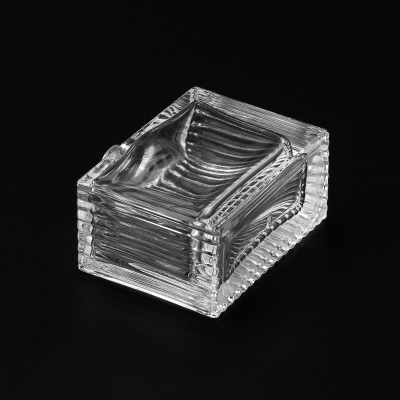 50ml Clear Crimp Glass Perfume Bottle with stripe