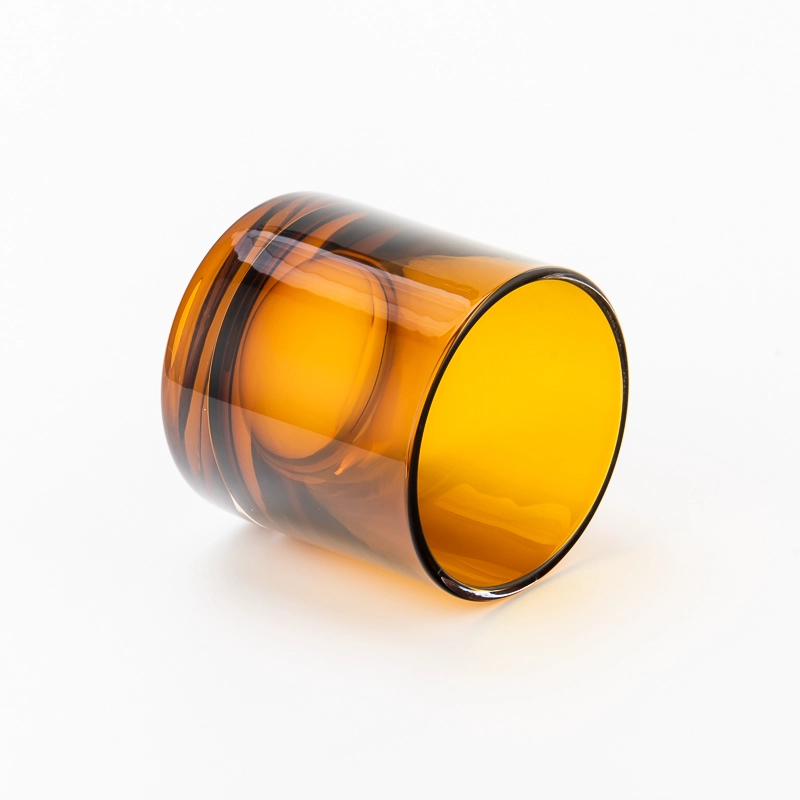 Infused Amber Glass Candle Jar Manual Colored Material 250ml Amber Glass Candle Holder Wholesale Infused Amber Glass Candle Jar Manual Colored Material 250ml Amber Glass Candle Holder Wholesale