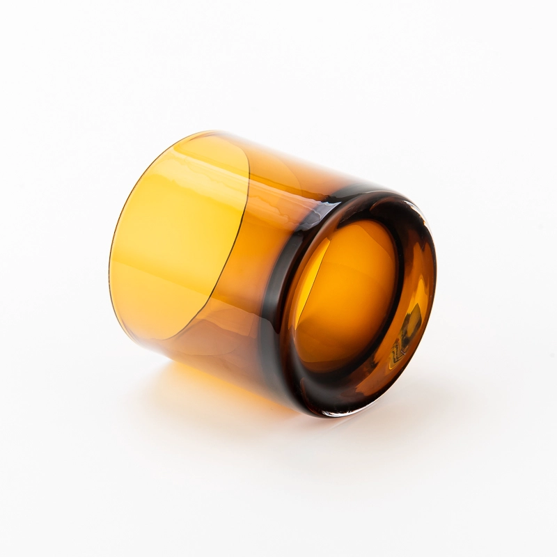 Infused Amber Glass Candle Jar Manual Colored Material 250ml Amber Glass Candle Holder Wholesale Infused Amber Glass Candle Jar Manual Colored Material 250ml Amber Glass Candle Holder Wholesale