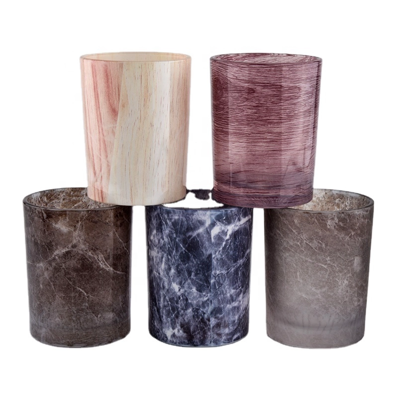 Custom 250ml 8oz glass jar candle for modern cylinder for home decorative