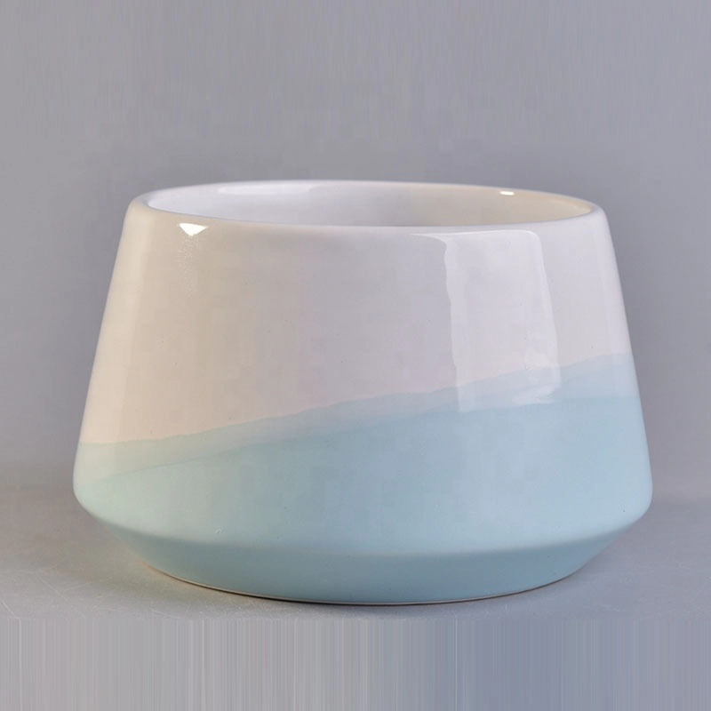 hand held dome shaped rustic ceramic candle making jars wholesale