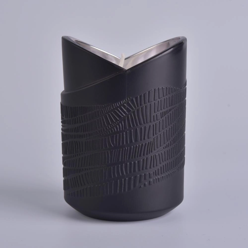 China Wholesale Luxury 8oz Black Glass Candle Jars manufacturer