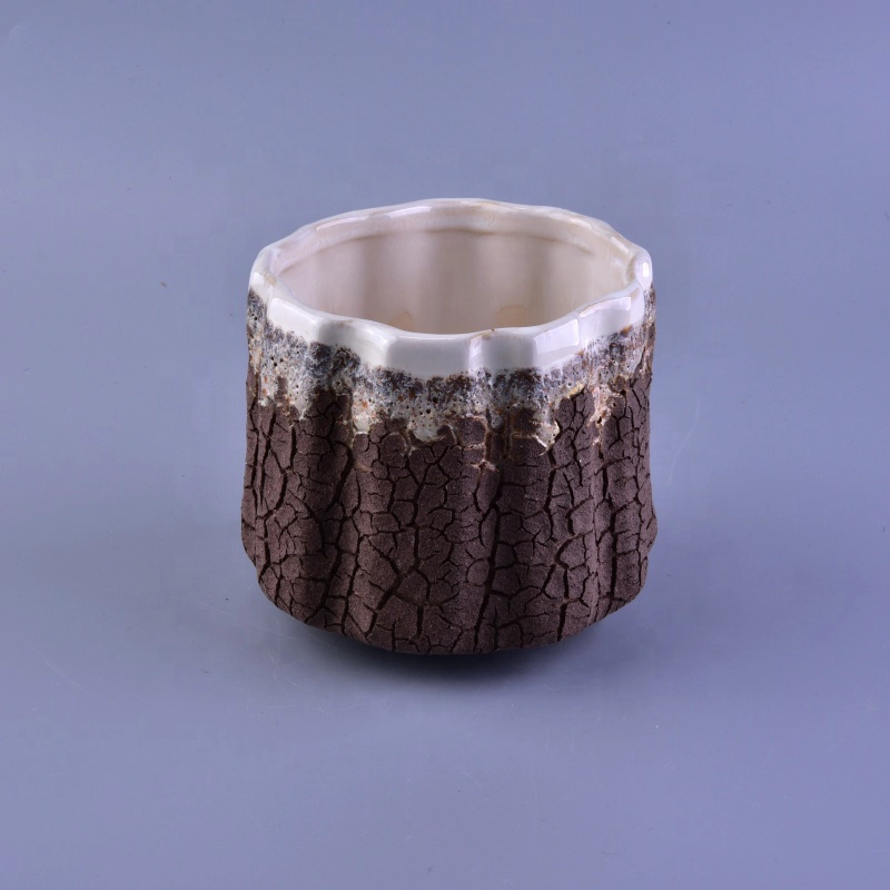 Wholesales geometric amber menorah ceramic candle cups