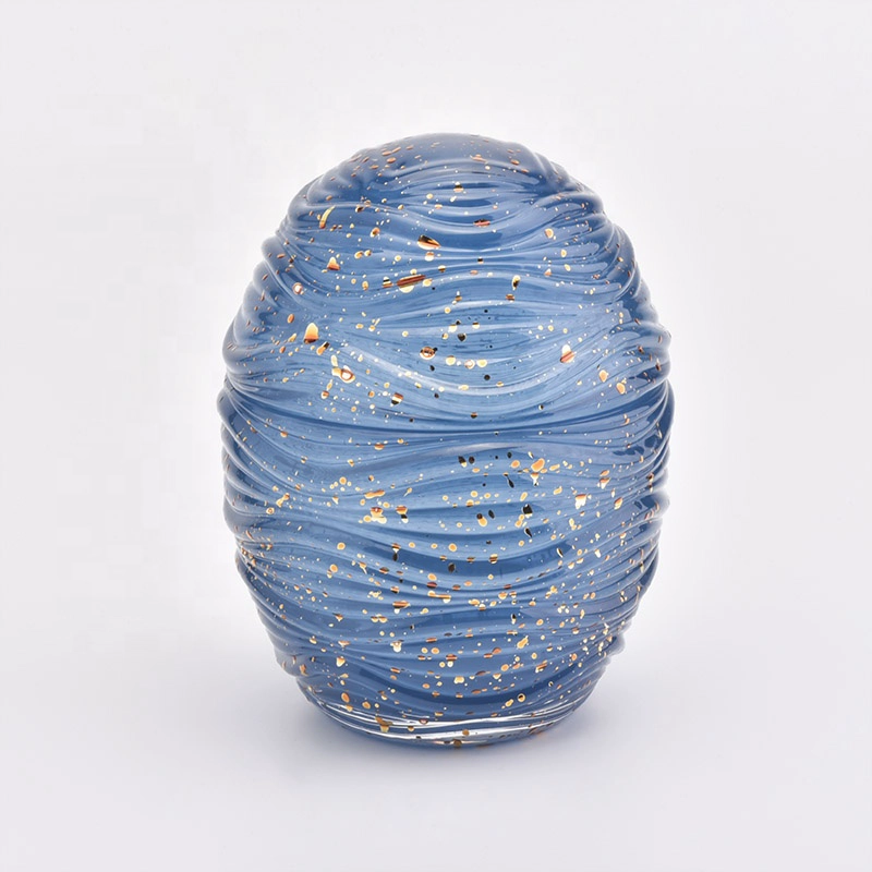 Egg shape unique Glass Candle holder home decoration