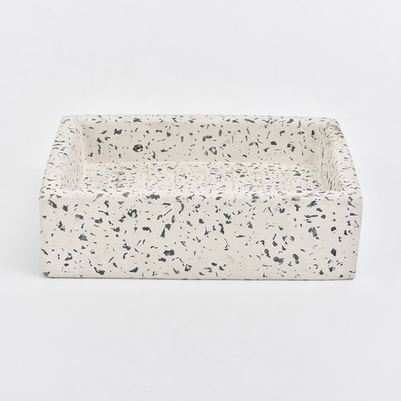toothbrush holder and soap dispens concrete bathroom accessories set