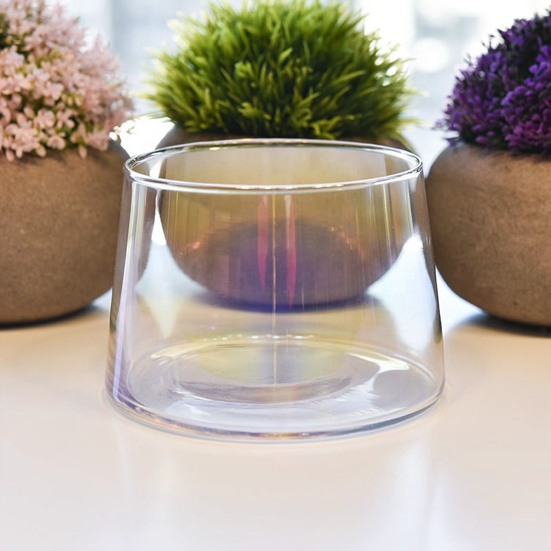 Clear Glass Candle container home decoration
