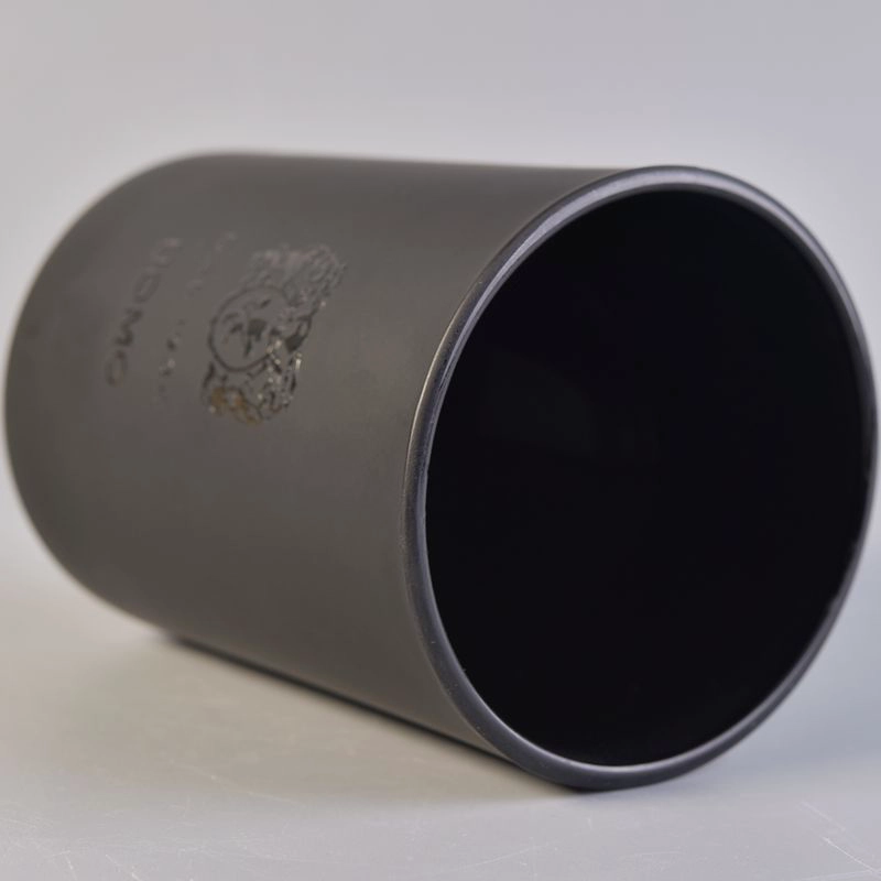 matte black glass candle jar