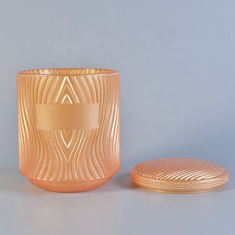 Luxury glass candle jar with lid for candle making 7 oz 8 oz