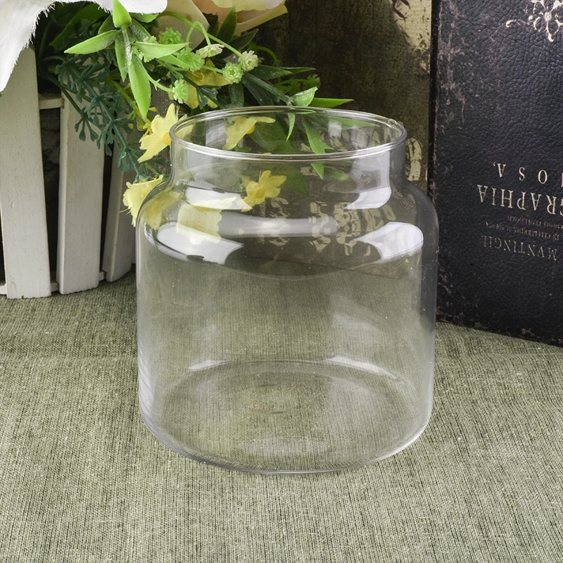 Transparent high Glass Candle container home decor