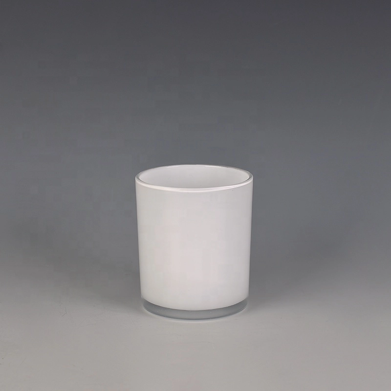 6oz 8oz 10oz white matte glass candle jar soy wax candle jar with lid