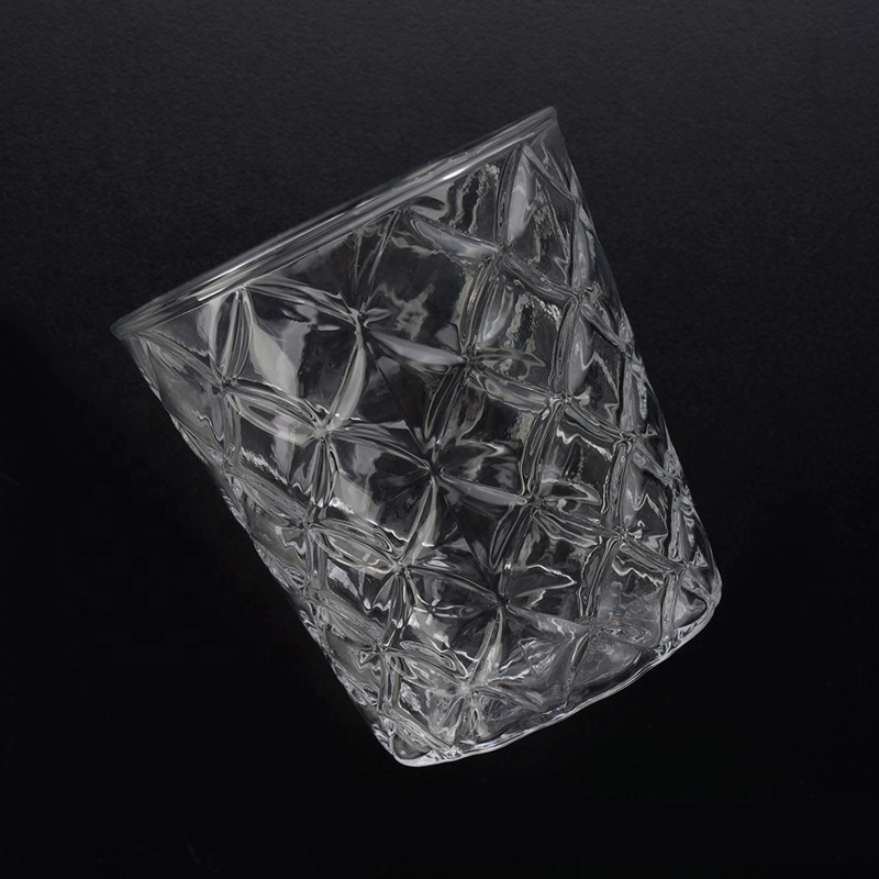 Round clear Candle jar glass for home decoration