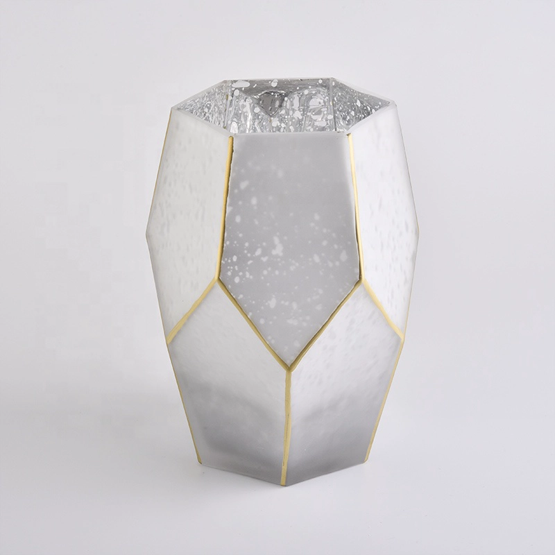 Mercury christmas hexagonal candle jar home decor
