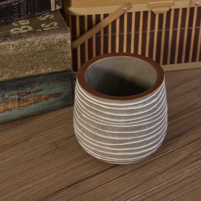 Unique design concrete candle jars