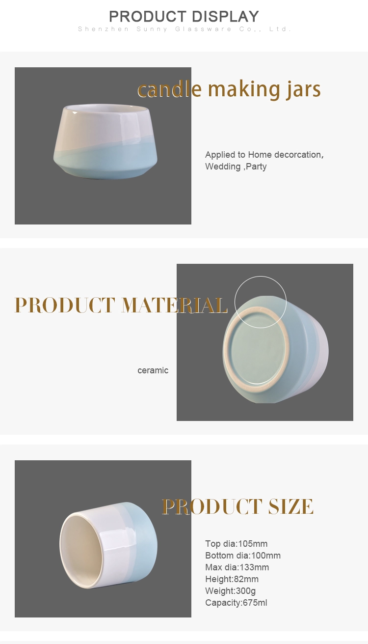hand held dome shaped rustic ceramic candle making jars wholesale