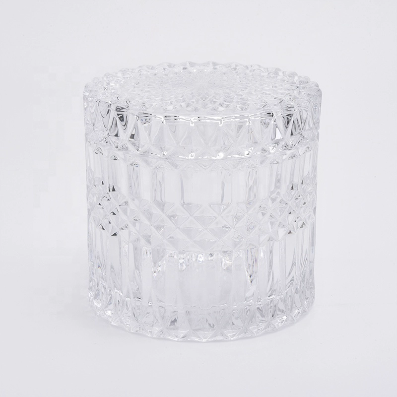 Wholesale Luxury Gold Glass Candle Jar With Lids