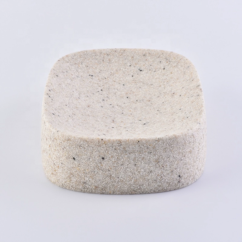 modern hotel complete 4-piece cement bathroom accessories with concrete toothbrush holder soap dish lotion dispenser