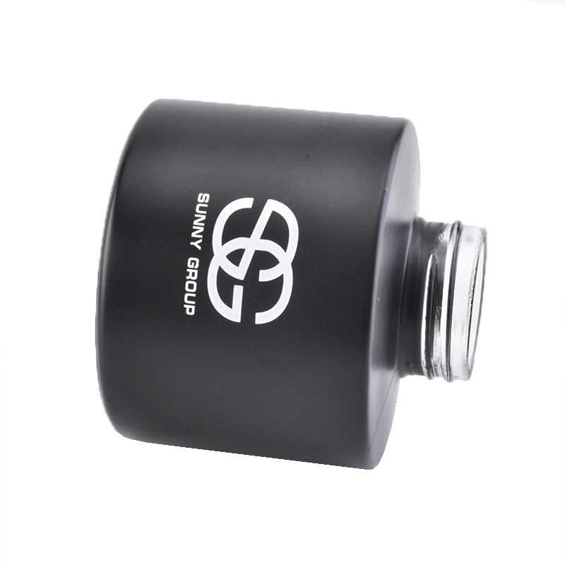 Matte Black Empty Aroma Reed Diffuser Glass Bottle