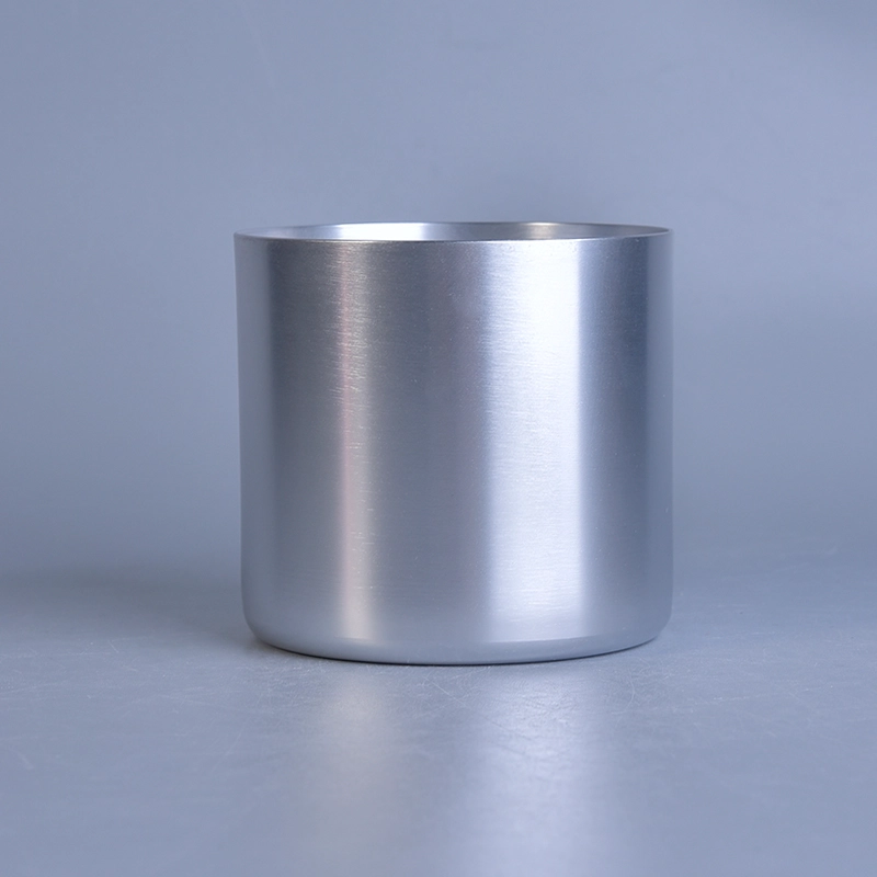 Luxury Silver Metal Candle Jars Wholesale
