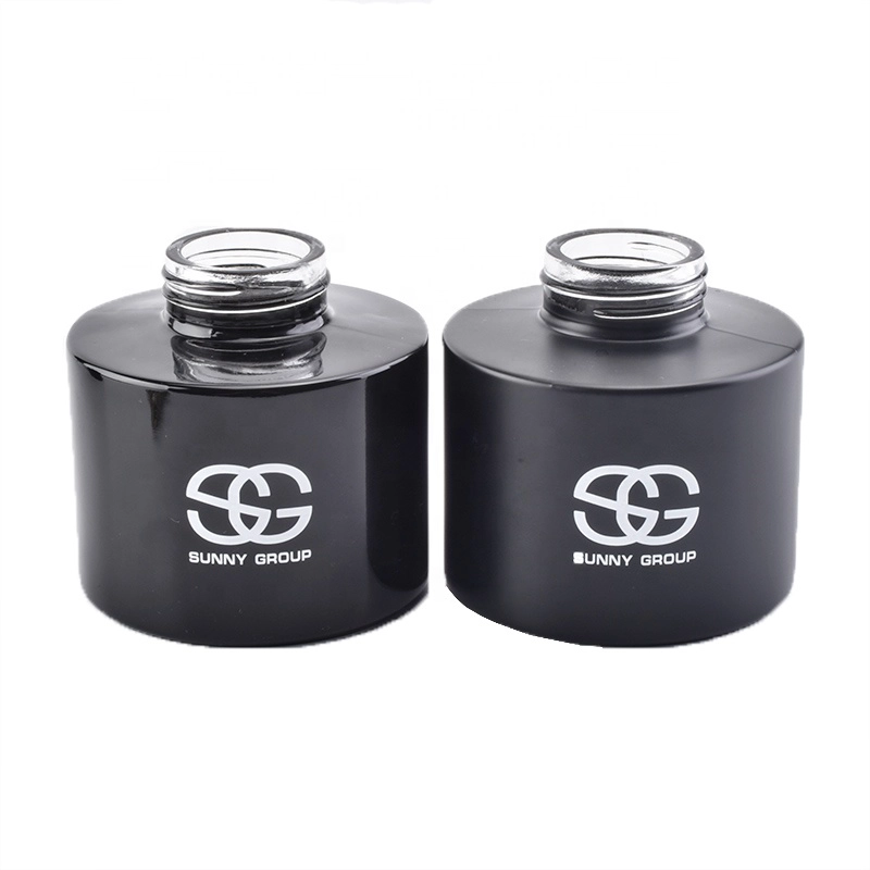 Wholesales home black reed diffuser bottle glass