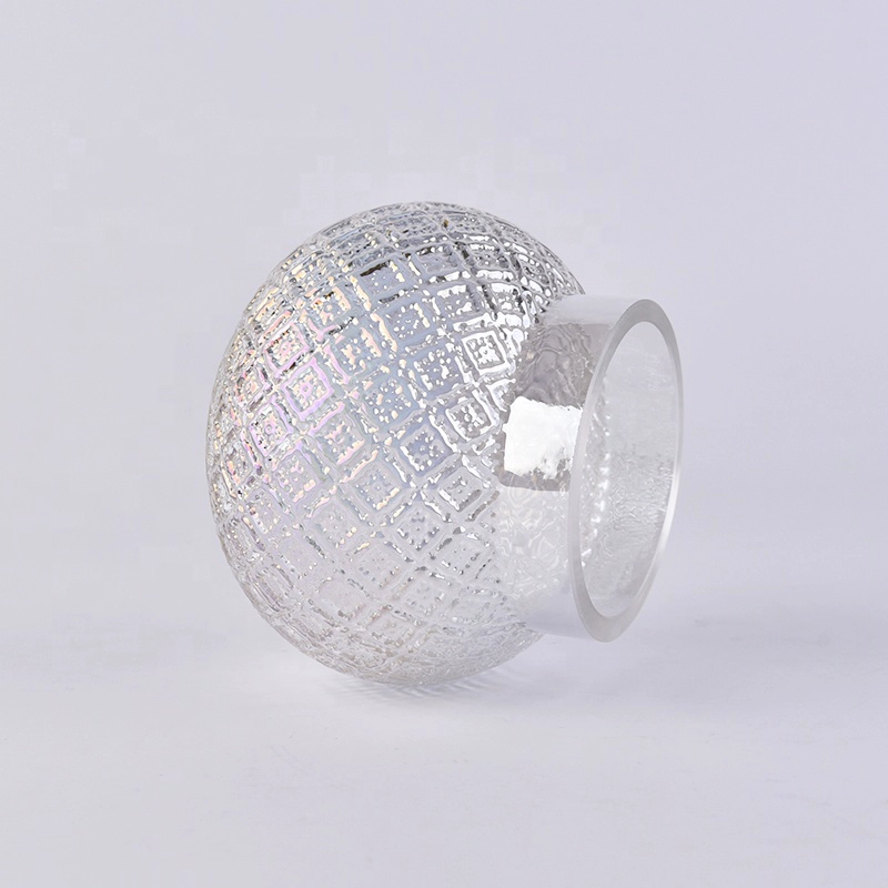 Wholesales Luxury white round glass jar candle