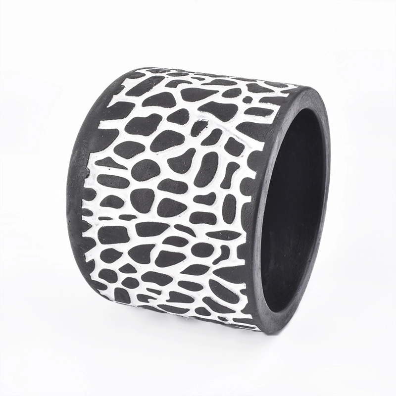 250ml Matte black Concrete Candle Holders Wholesale