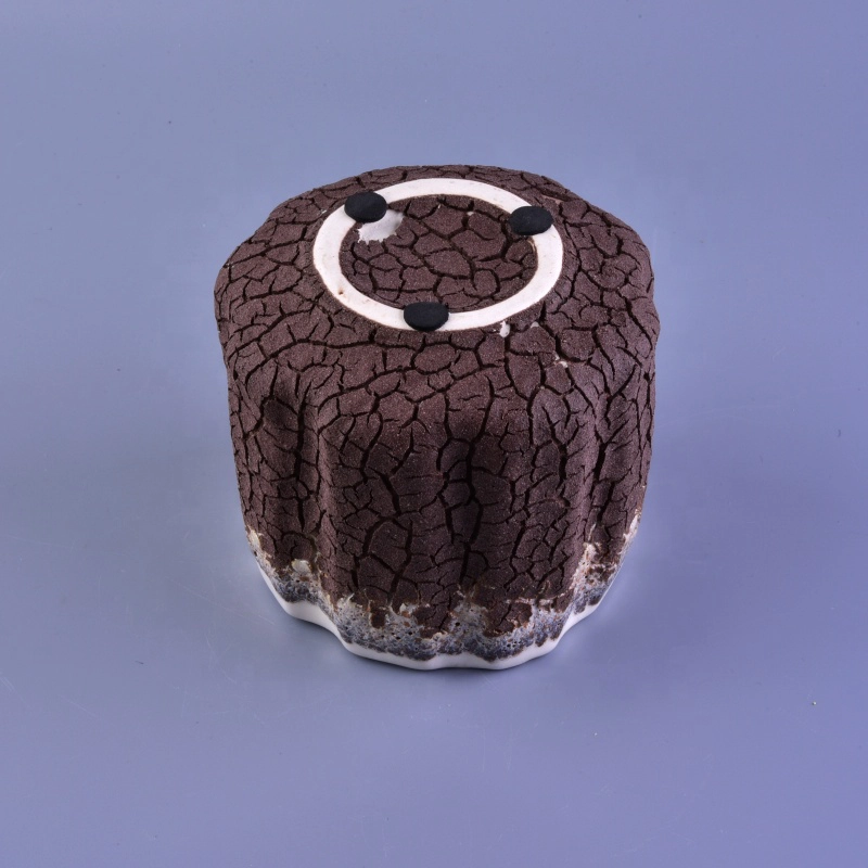 Wholesales geometric amber menorah ceramic candle cups