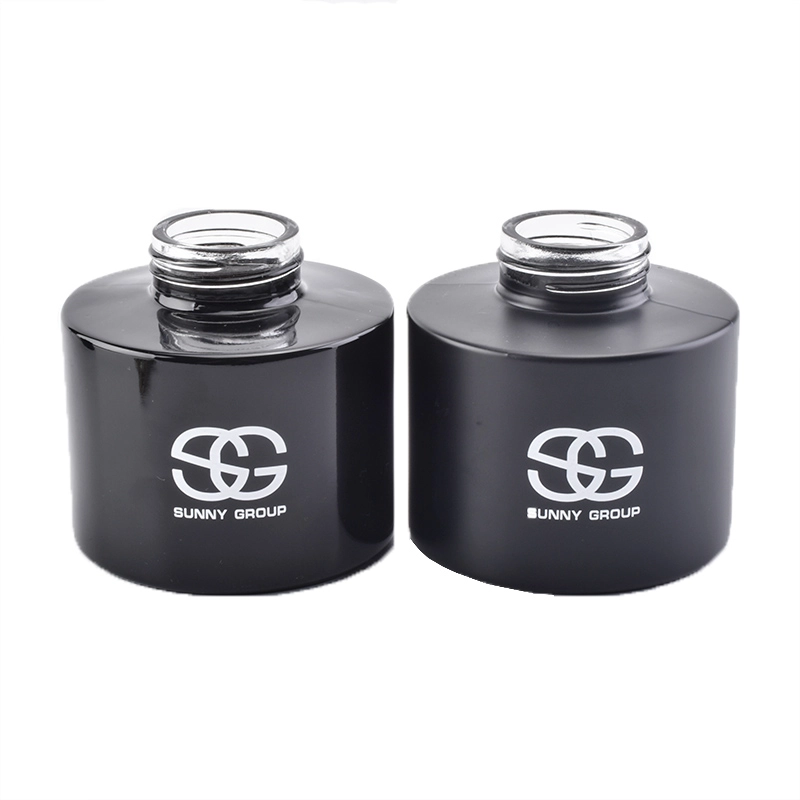 Matte Black Empty Aroma Reed Diffuser Glass Bottle