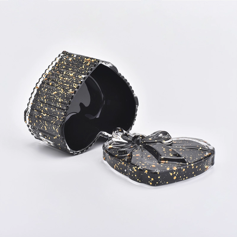 Luxury Heart Shaped Glass Candle Holder For Wedding Party