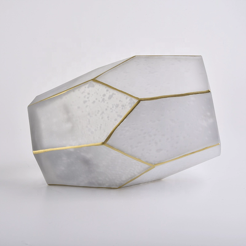 Mercury christmas hexagonal candle jar home decor