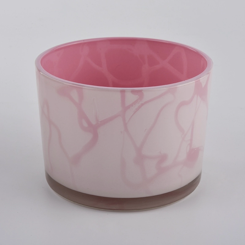 Pink Glass Jar Candle Wholesale