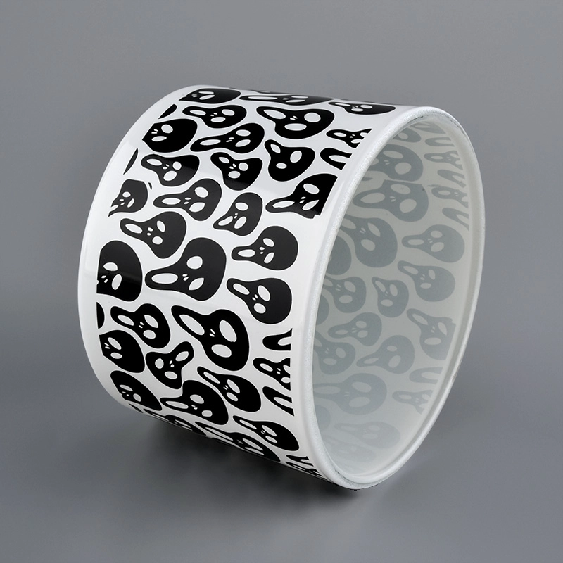 3 wicks 500ml Candle Container Glass White