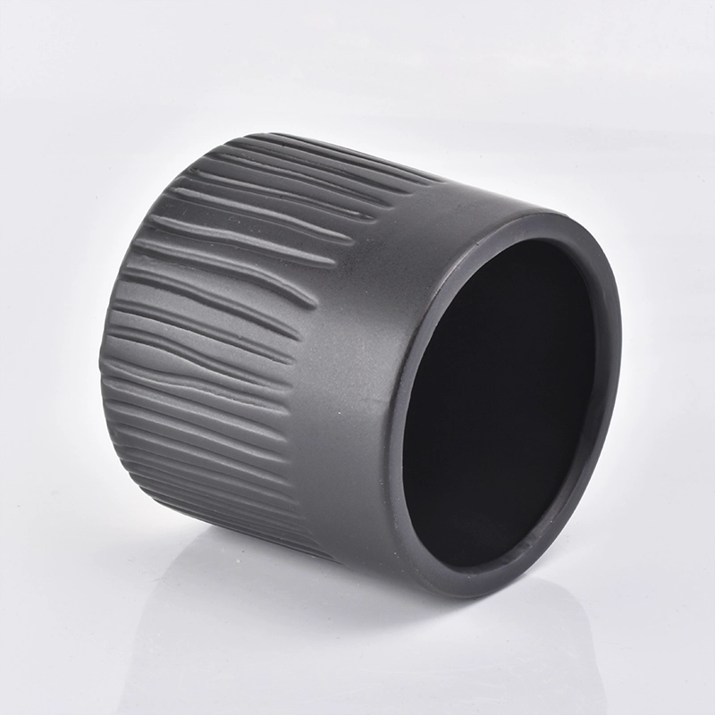 Popular black ceramic candle jars wholesale