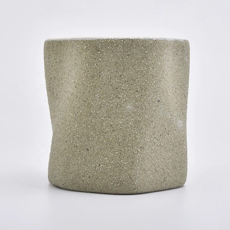 Wholesales Frosted votive ceramic candle vessel