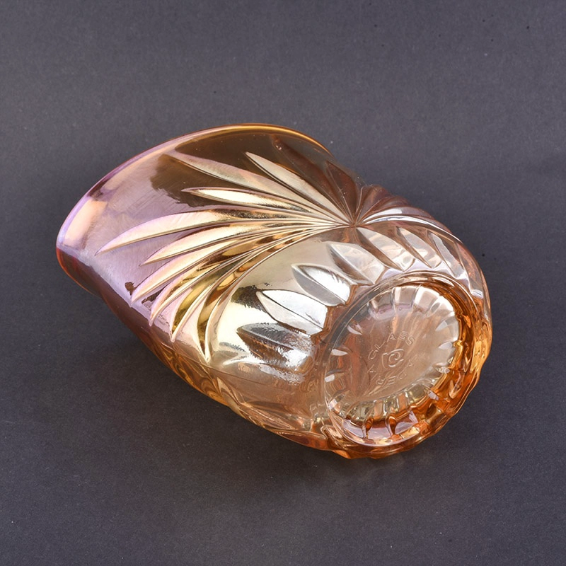 Luxury gold Glass Candle vessel wedding decoration