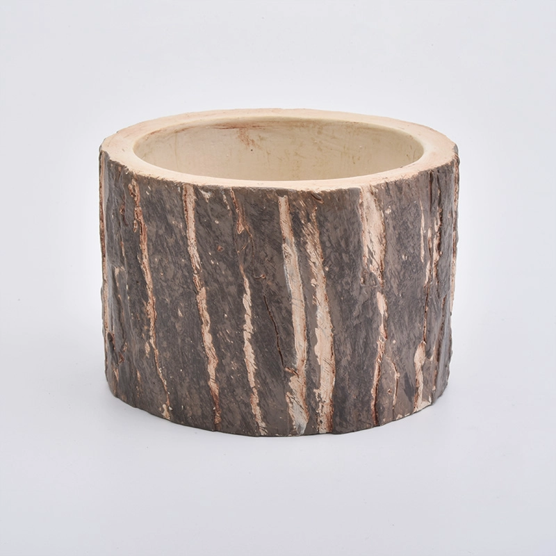 Decorative Tree Pattern Candle Holders With Concrete Material