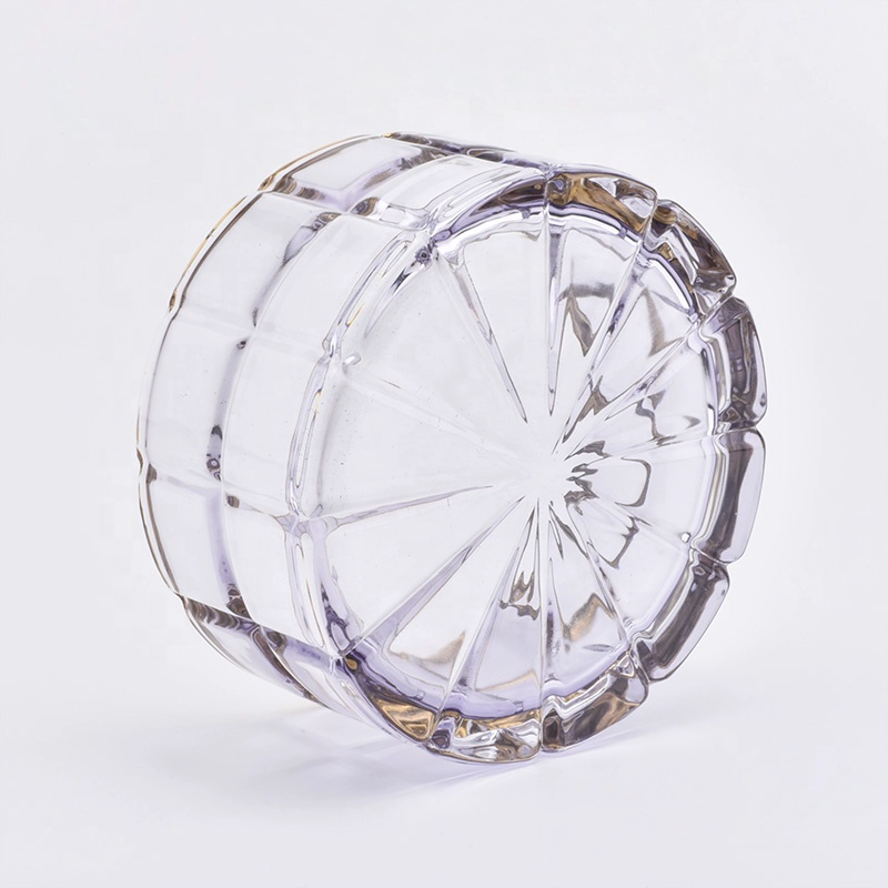 Crystal luxury Glass Candle holder with lid wedding decoration