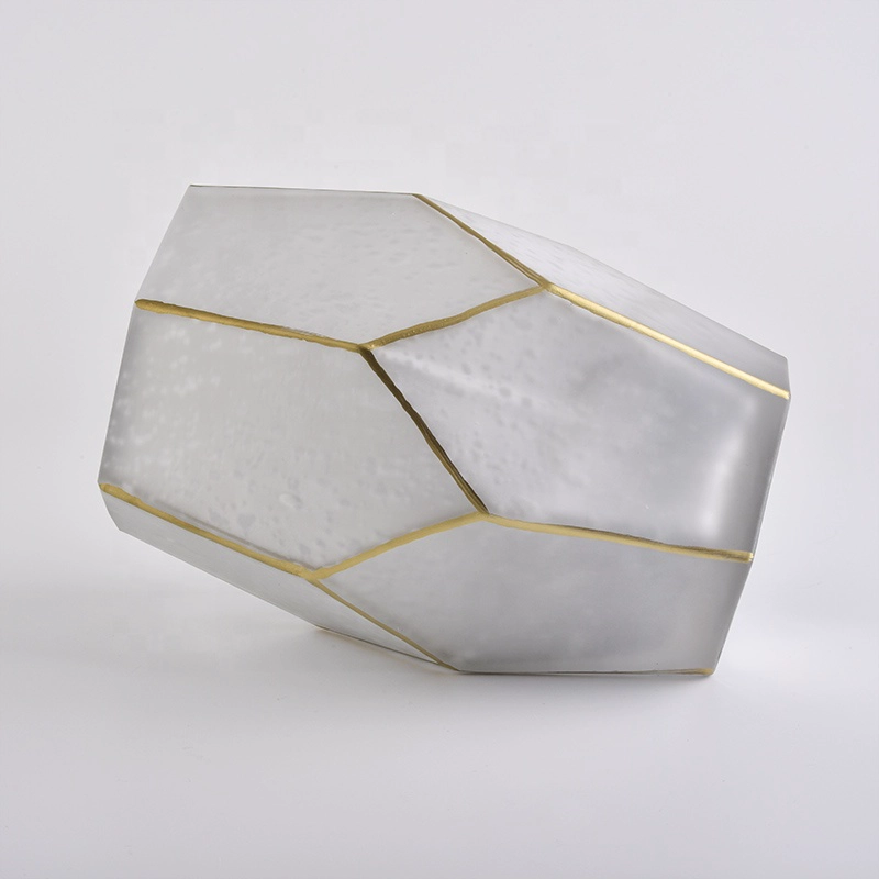 Mercury christmas hexagonal candle jar home decor