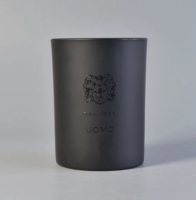 matte black glass candle jar
