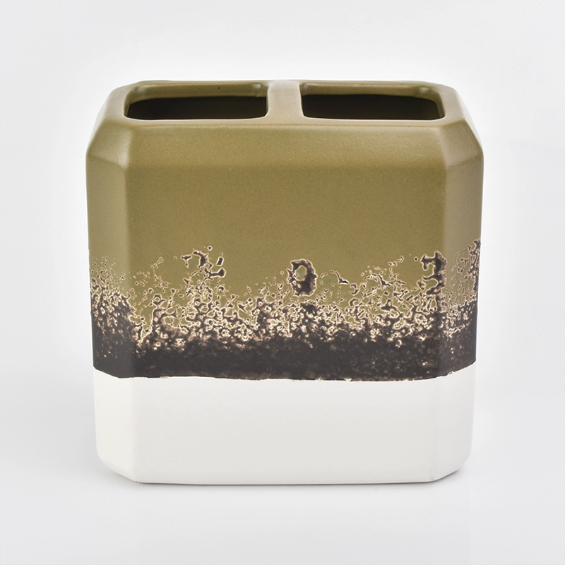 green white ceramic lotion dispenser toothbrush holder soap dish tumbler cups bathroom sets accessories