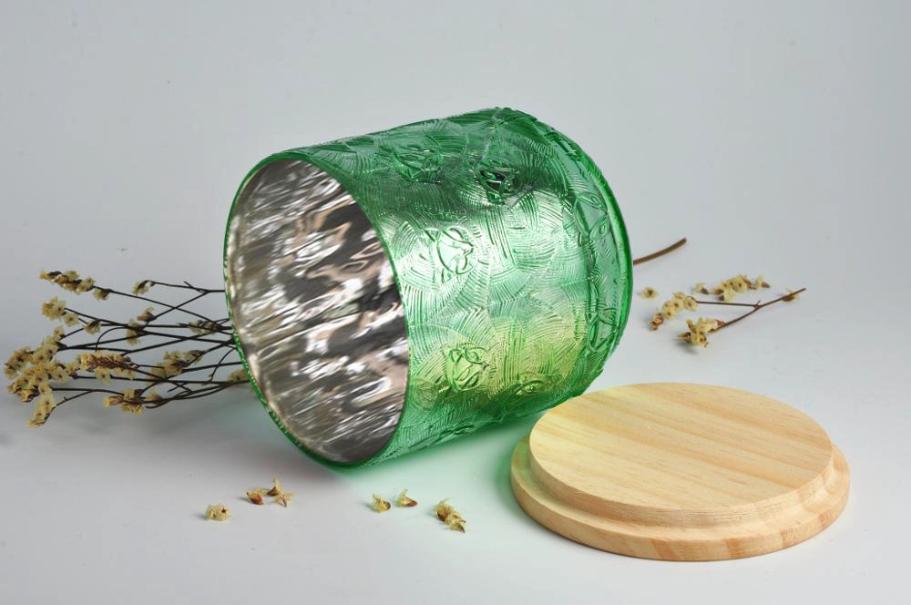 Fox Pattern Embossed Glass Candle Jar For Candle Making