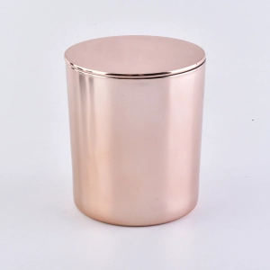 10oz Decorative Rose Gold Candle Jars With Metal lid Wholesale
