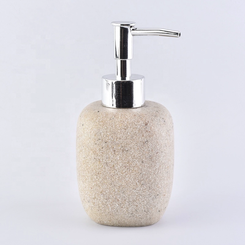 modern hotel complete 4-piece cement bathroom accessories with concrete toothbrush holder soap dish lotion dispenser