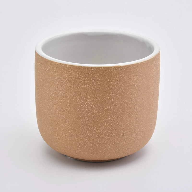 Fashionable empty ceramic candle jars for home decor candle making