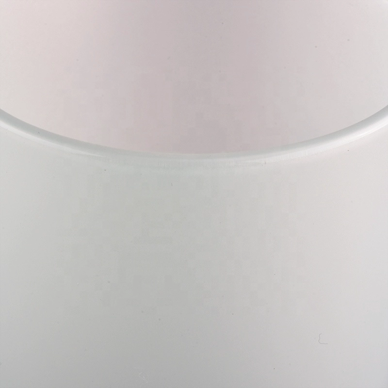 Classical Decorative Inside White Glass Candle Jar 8oz 10oz