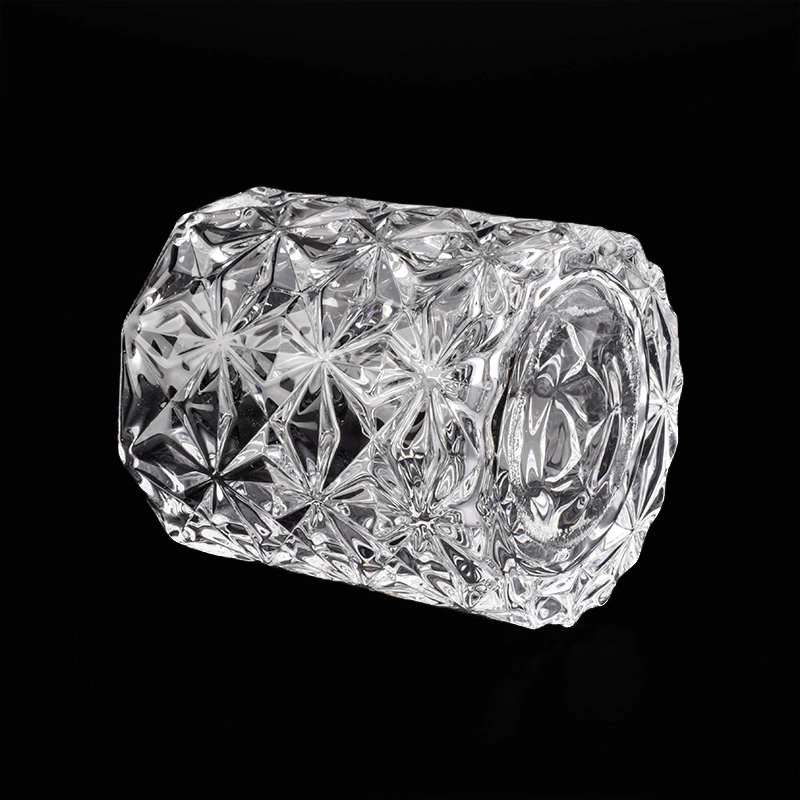 Crystal Embossed Glass Candle Holders Wholesale