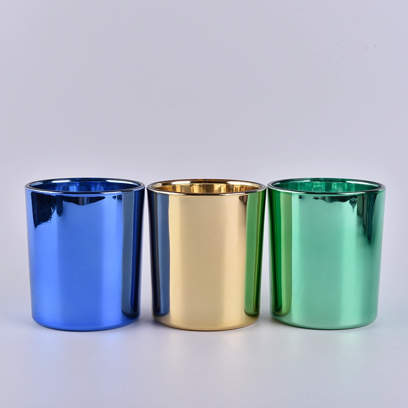 Wholesale Glass Candle Holder With Gold Electroplating