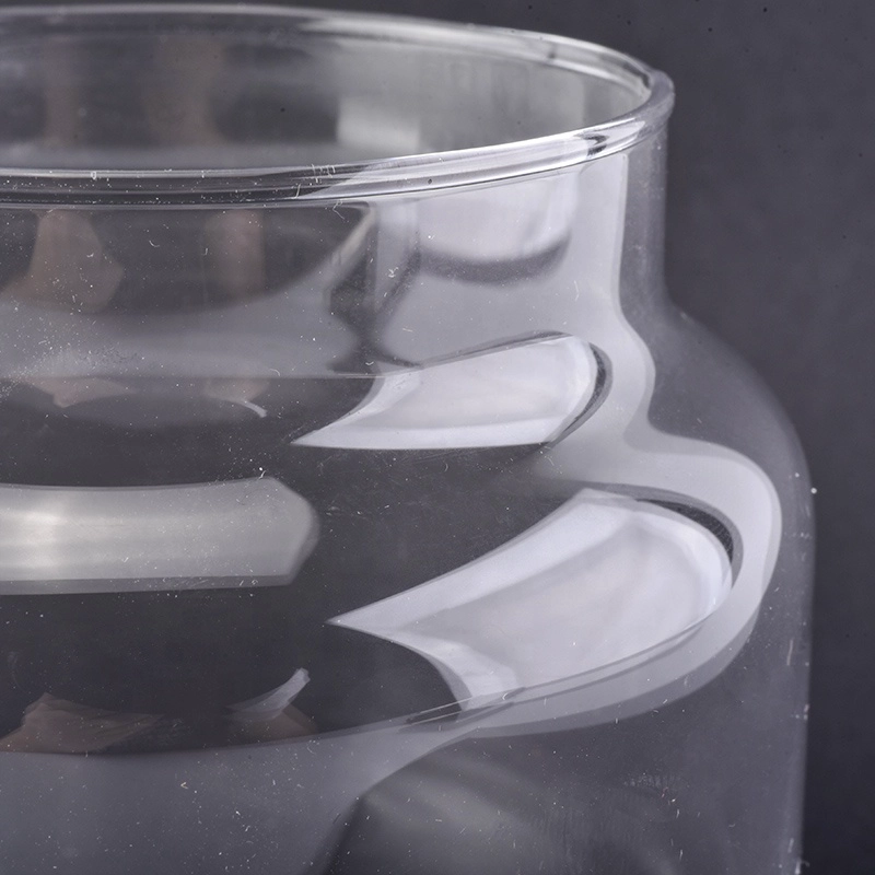 Transparent high Glass Candle container home decor