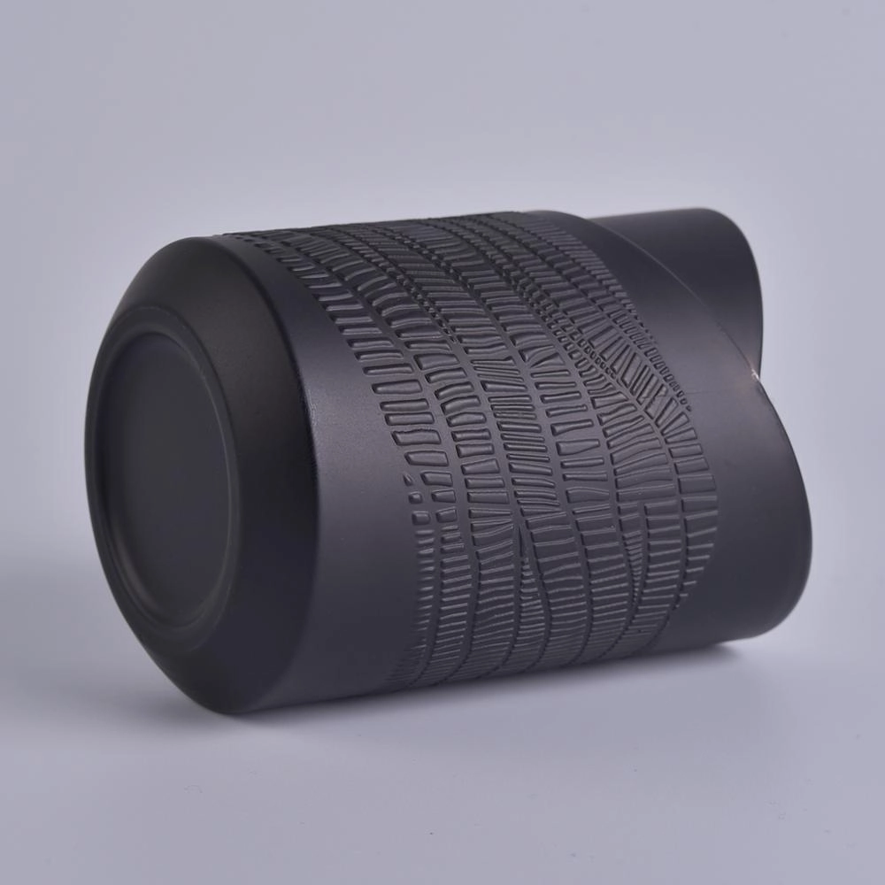 Wholesale Luxury 8oz Black Glass Candle Jars